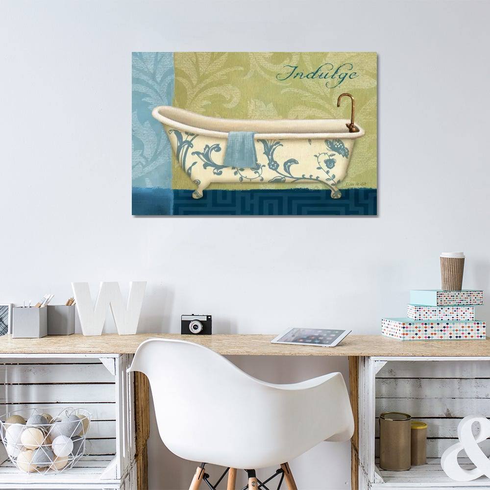 Blue Botanical Canvas Art Print R76647