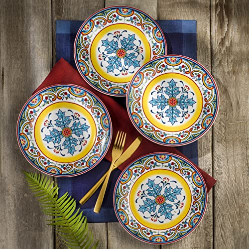 16 Piece Dinnerware Set, Service for 4, Multicolor P508