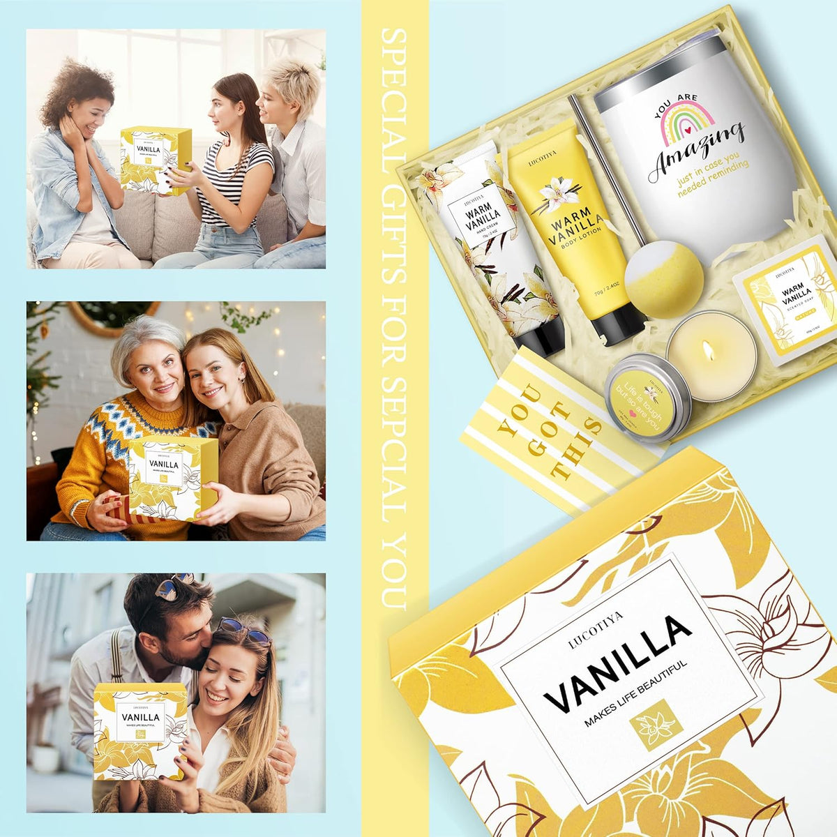 Warm Vanilla Bath and Body Gifts Set Z39278