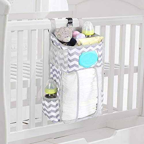 Gray Hanging Diaper Caddy Organizer Y2207