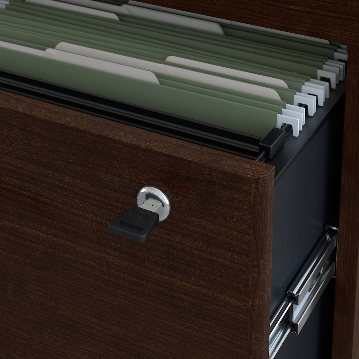 Mocha Cherry Lateral File Cabinet S91927