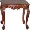 Carved Wood Square End Table O91427