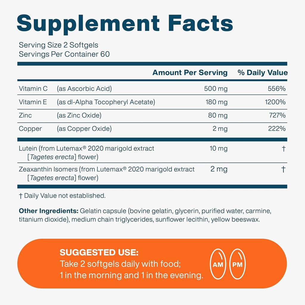 120 Mini Softgels Eye Vitamin & Mineral Supplement P232752