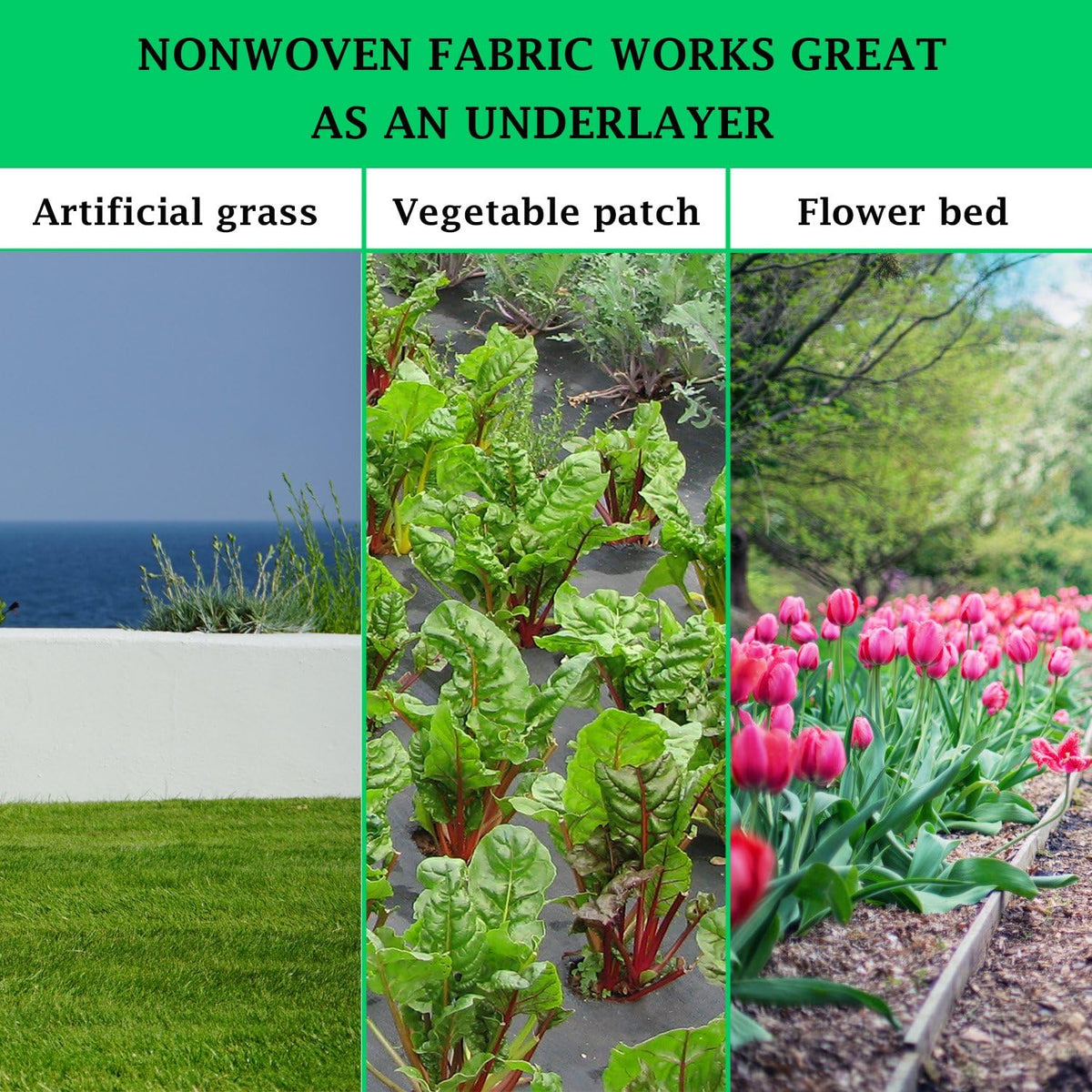 Heavy Duty Weed Barrier Garden Fabric Roll 1.8 oz 3 Ft X 300 Ft Pack of 2 Y391746