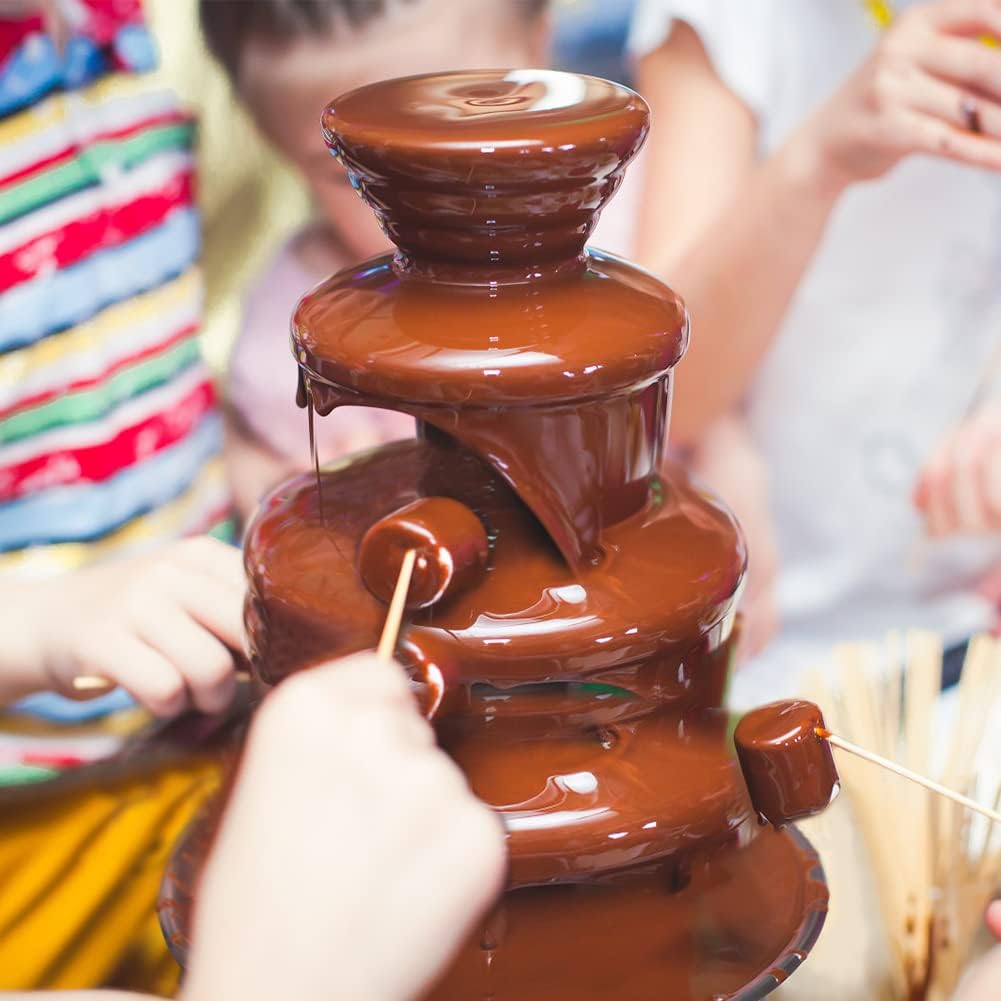 4 Tier Electric Stainless Chocolate Fondue Fountain Y859