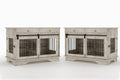 47" Grey Dog Crate Furniture with 2 Storage Draws P314799