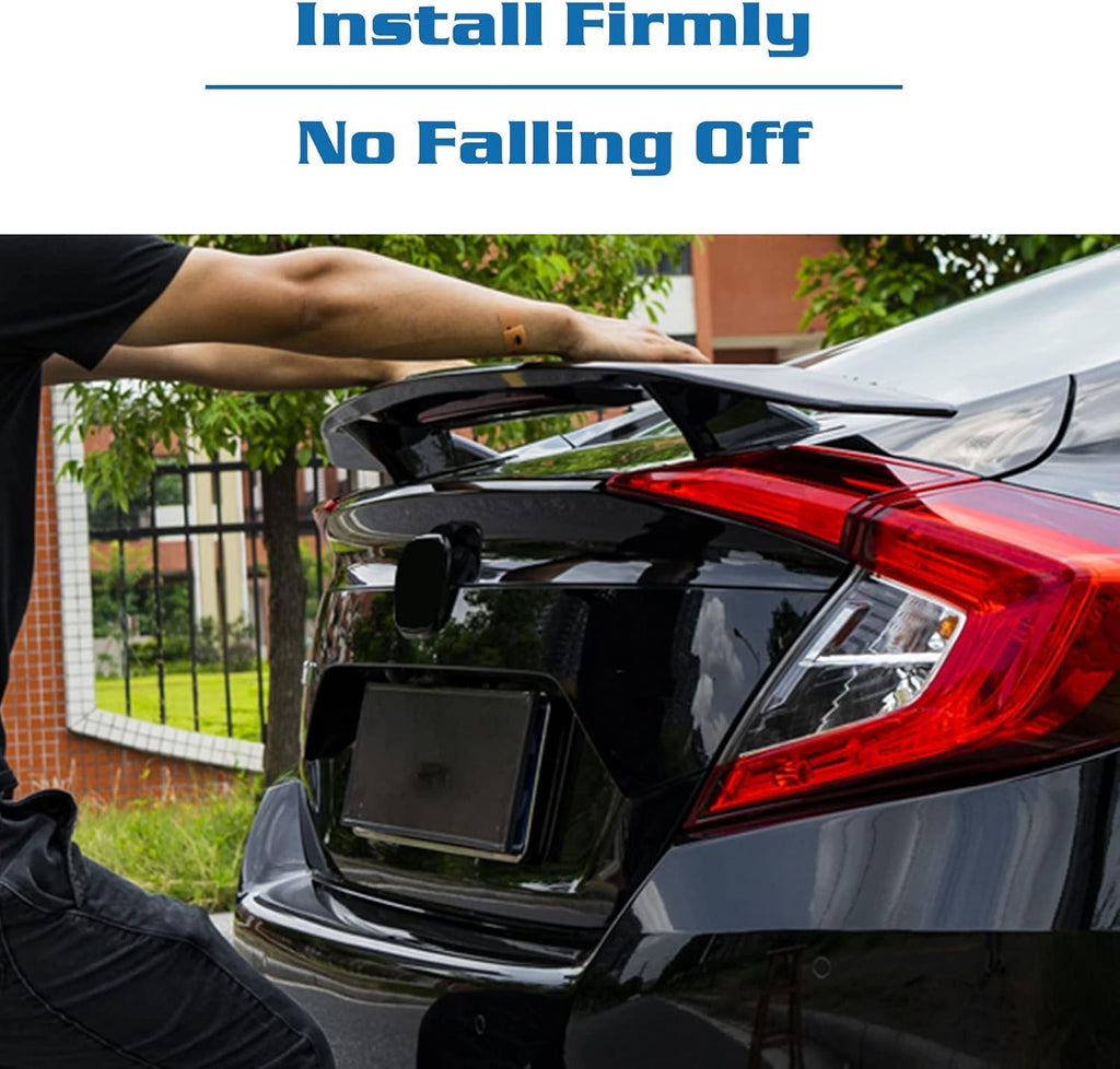 Rear Trunk Spoiler GT Wing 46Inch Lightweight Glossy Black Universal Car V21058
