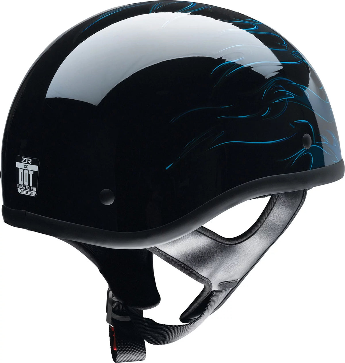Blue Motorcycle Half Helmet B371