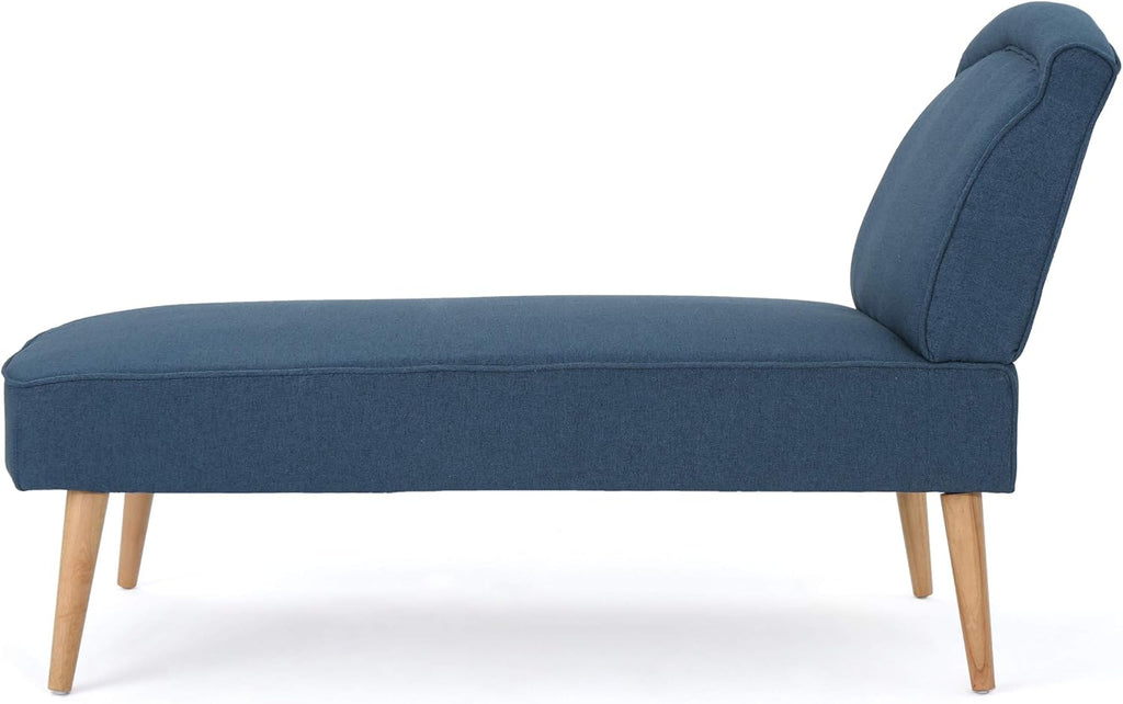 Navy Blue Fabric Chaise Lounge N9177