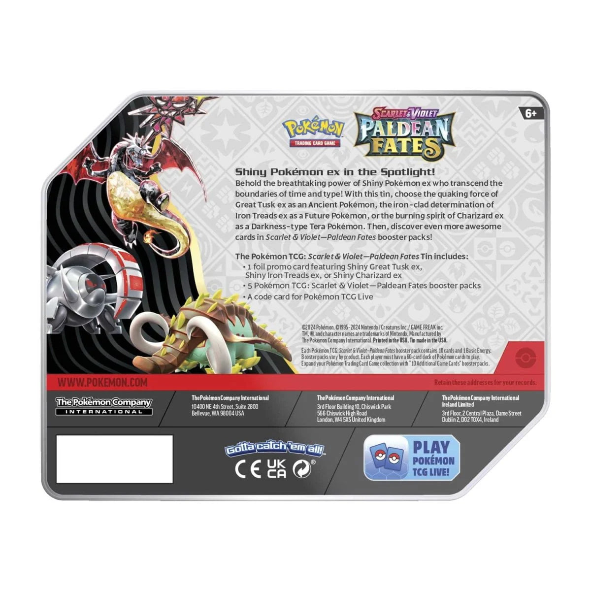Pokemon TCG Tin J1777