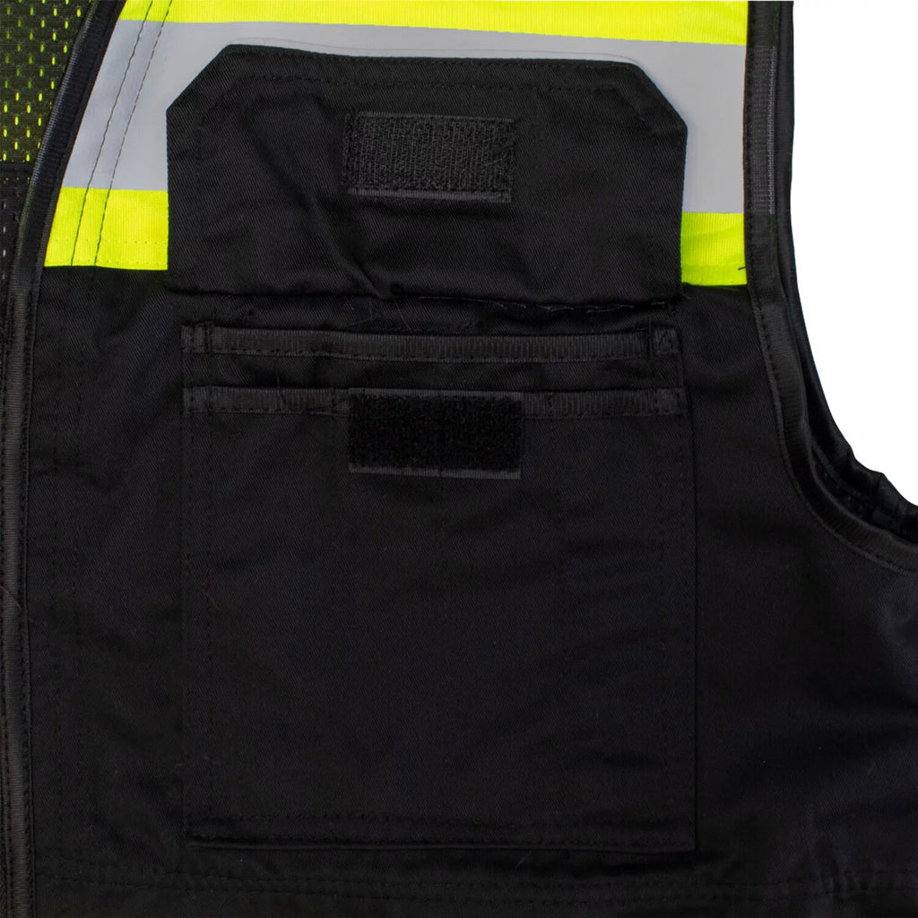 Black Surveyors Class 1 Vest with Tablet Pocket T187