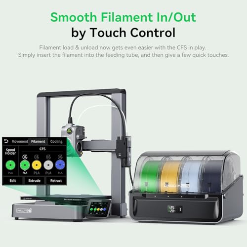 Multicolor 3D Printer with CFS, 500mm/s High Speed Printing, Full-auto Leveling, 10.24×10.24×11.81 inch J70988