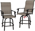 Swivel Bar Height Patio Chairs Set of 2 Z58584
