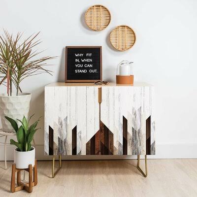 Beige/Gold 2 Door Accent Cabinet H939620