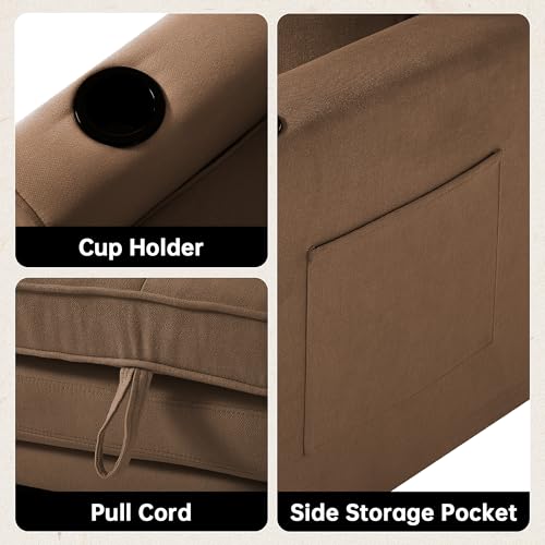 Dark Blue Convertible Sleeper Sofa P866475