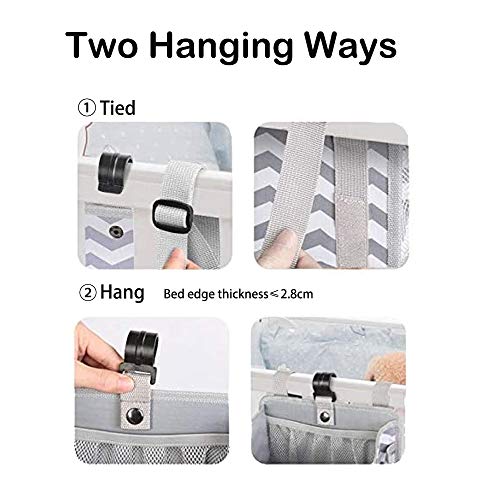 Gray Hanging Diaper Caddy Organizer Y2207