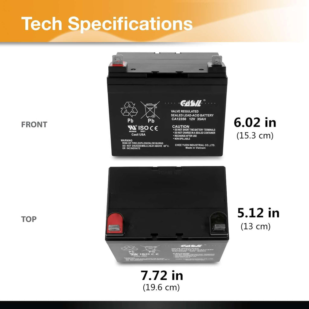 12V 35Ah Deep Cycle AGM SLA Rechargeable Battery O505583