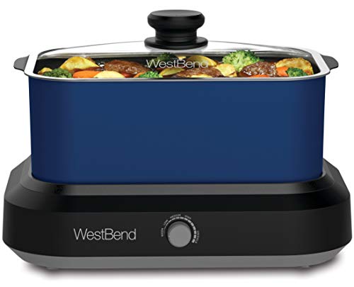 Red 5-Quart Non-stick Slow Cooker with Travel Lid and Thermal Carrying Case J6050