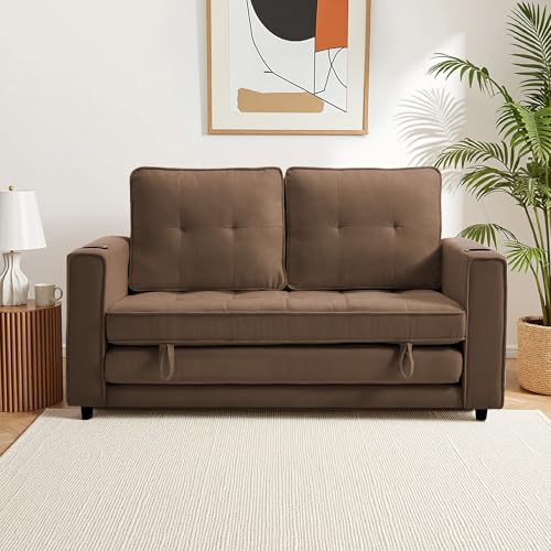 Dark Blue Convertible Sleeper Sofa P866475