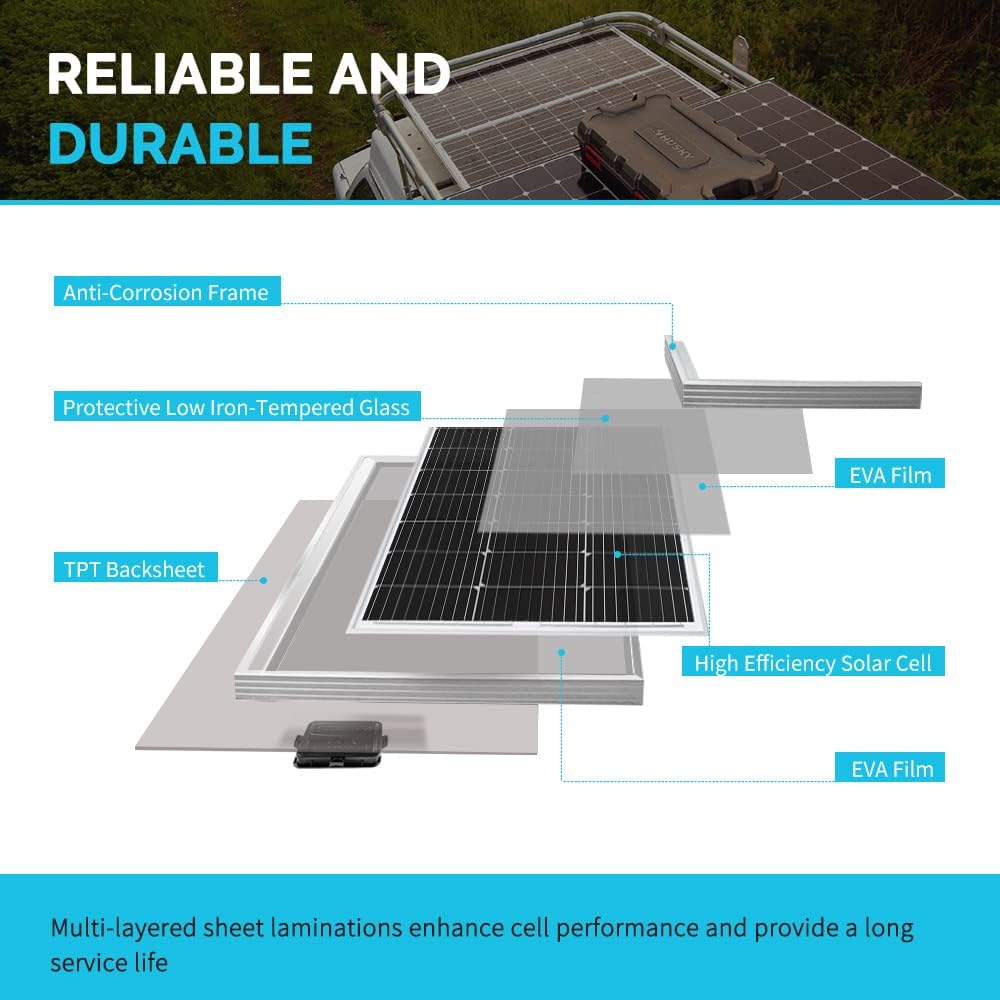 200 Watts 12 Volts Monocrystalline Solar Panel Kit with 30A PWM Charge Controller E67990