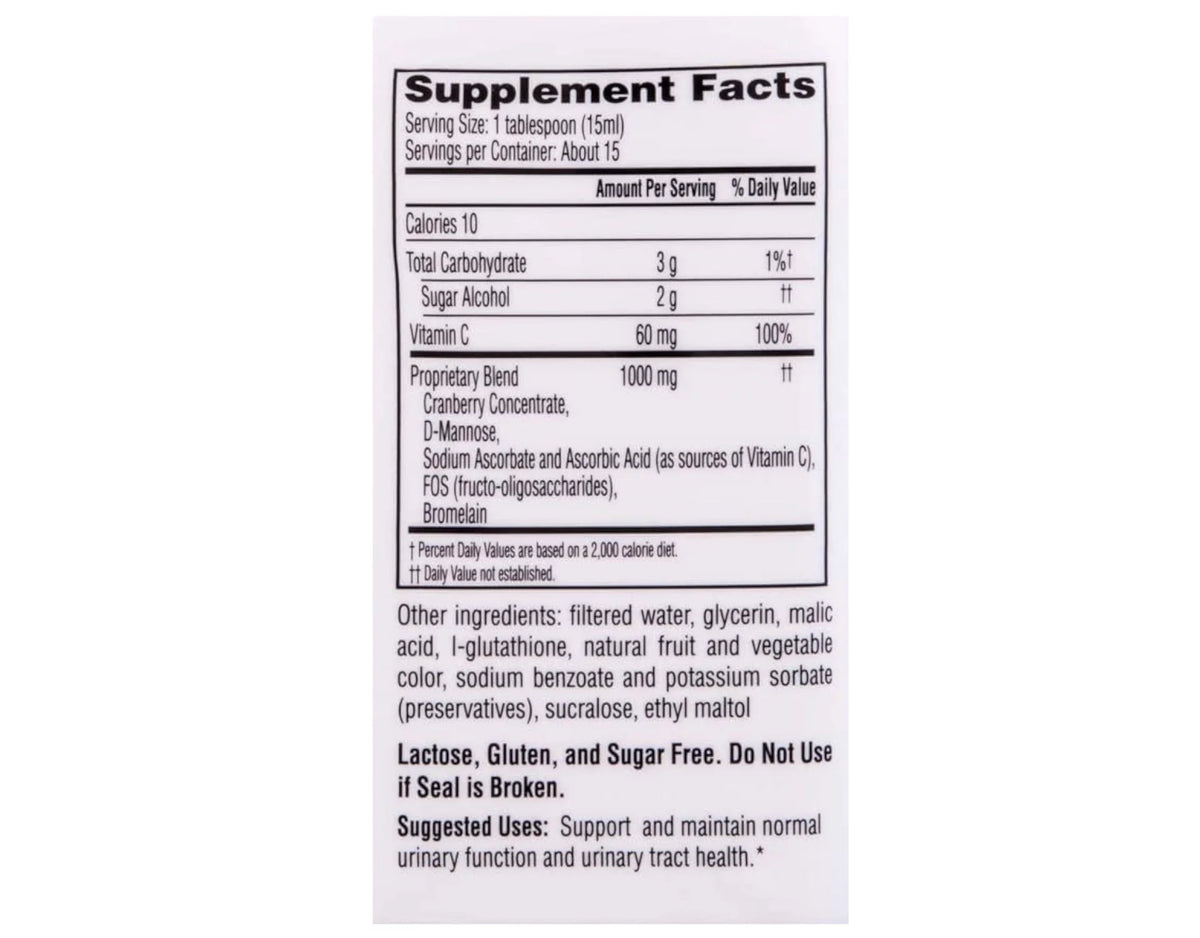 4 Pack Cranberry Flavor 7.6oz Each Urinary Health T55895