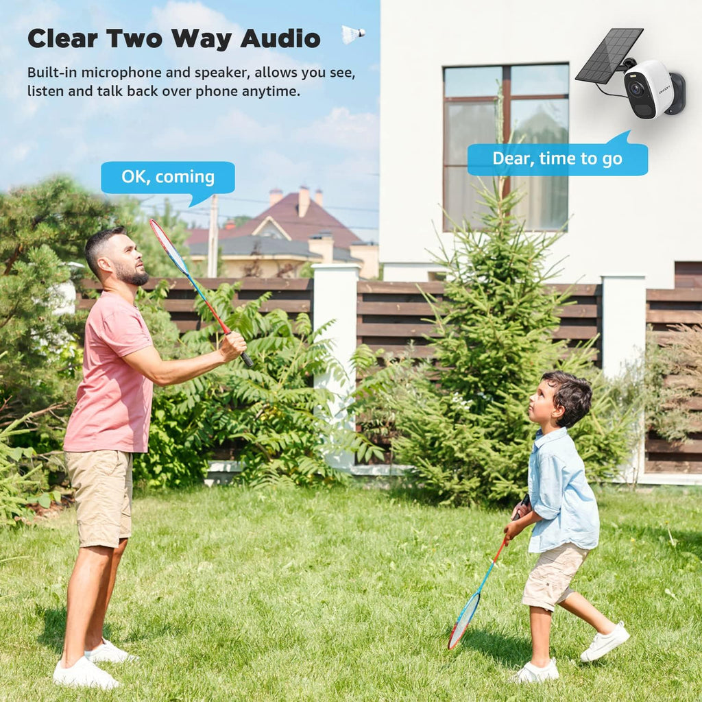 2K Solar Security Camera Wireless Outdoor Battery Powered F29499