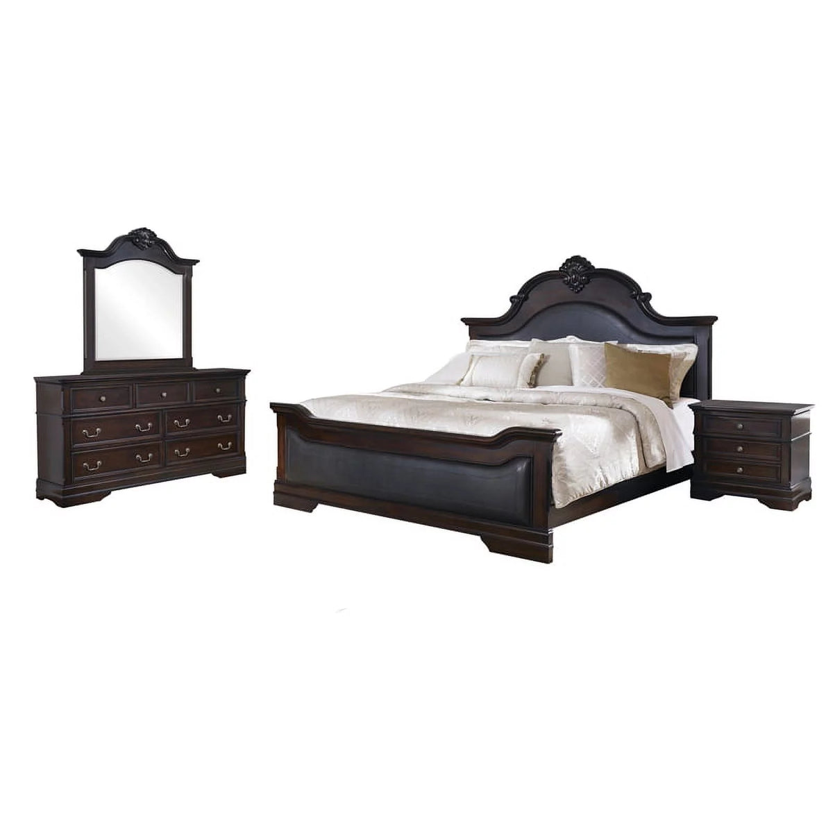 Carved Bedroom Set Cappuccino K9211