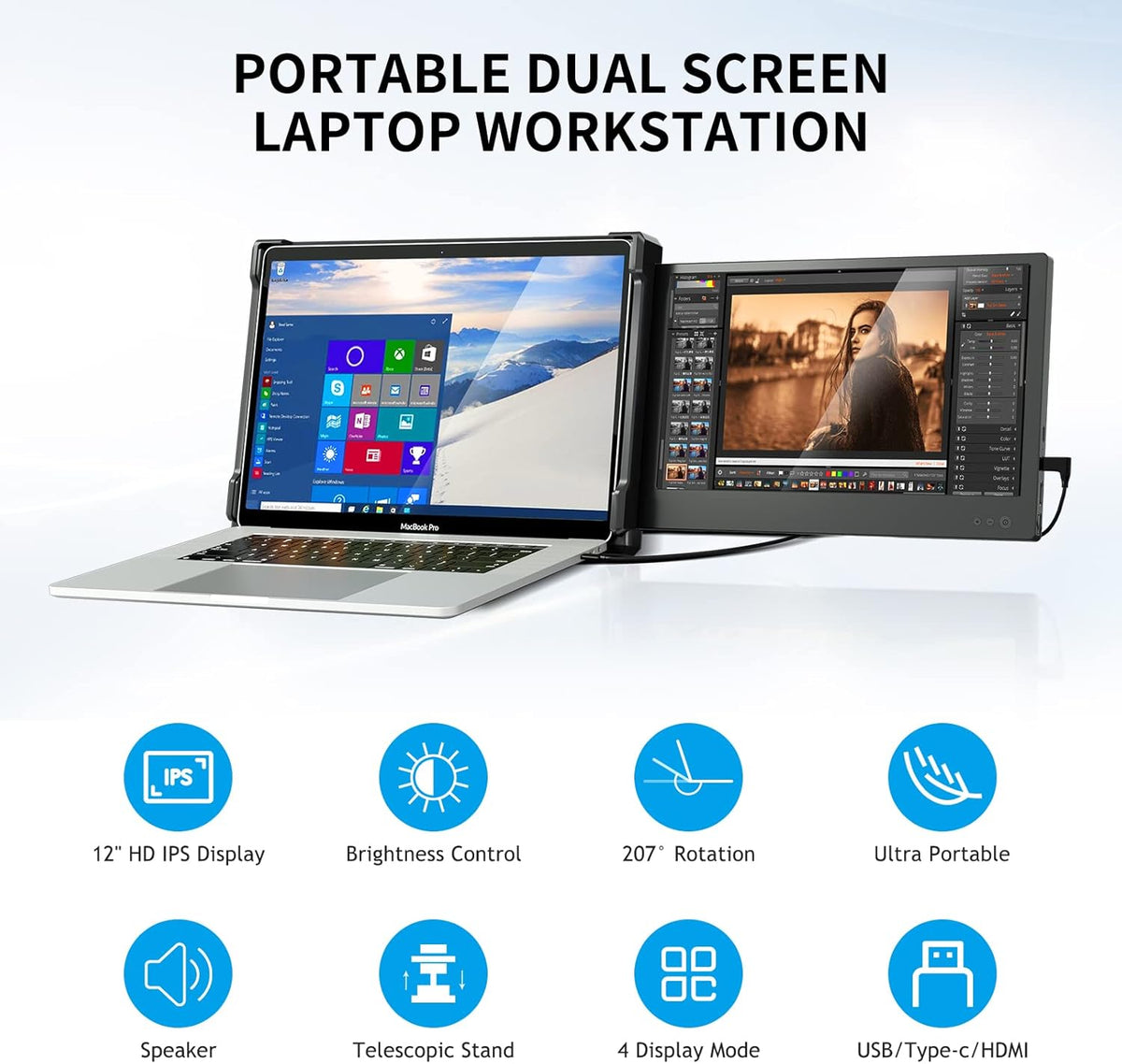 12 Inch FHD 1080P IPS Portable Monitor Y83807