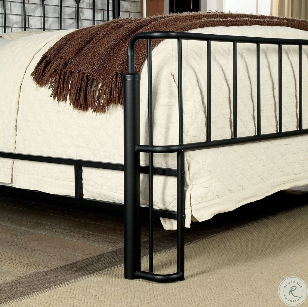 Black Queen Panel Bed D14617