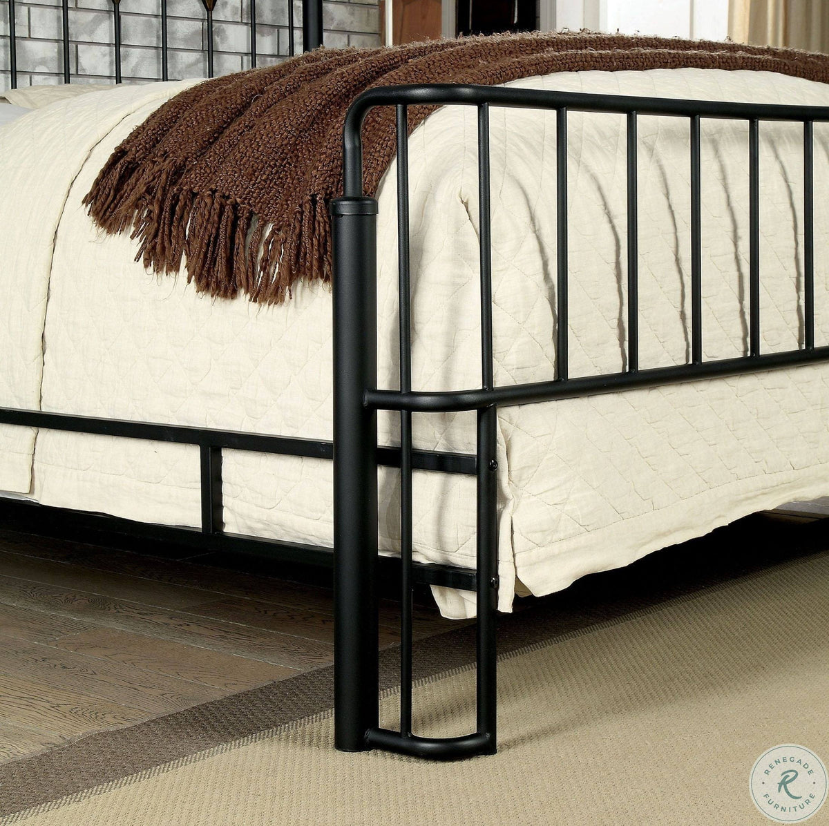 Black Queen Panel Bed D14617