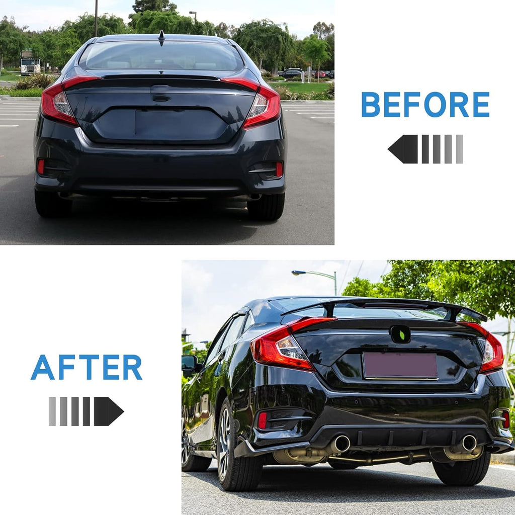 Rear Trunk Spoiler GT Wing 46Inch Lightweight Glossy Black Universal Car V21058
