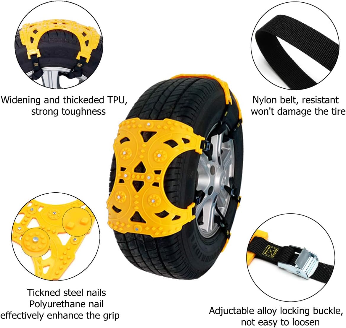 Universal Tire Security Snow Chains Pack of 6 L543