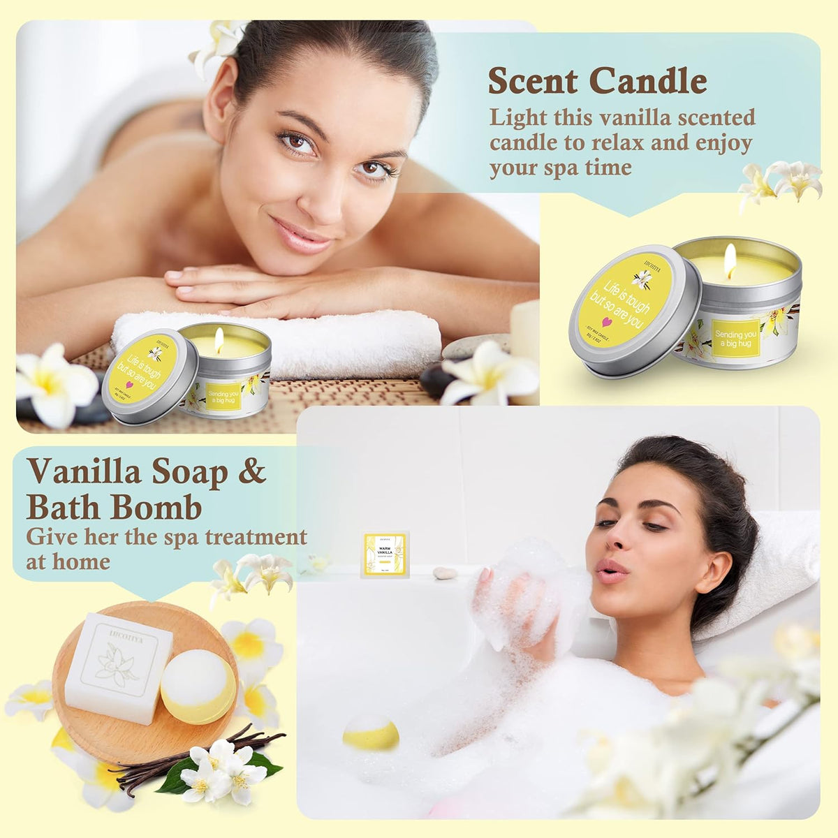 Warm Vanilla Bath and Body Gifts Set Z39278