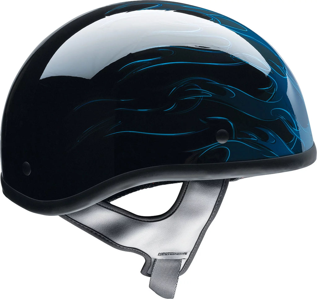 Blue Motorcycle Half Helmet B371