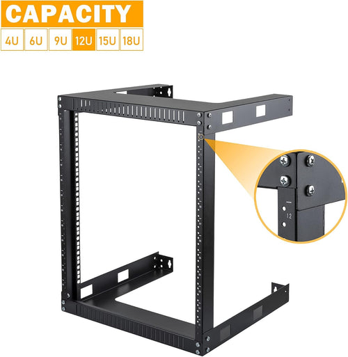 12U 19 Wall Mount Server Rack Black W12879