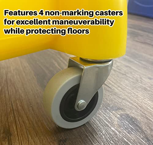 31 QT Yellow Mop Bucket and Wringer Combo on Wheels R457