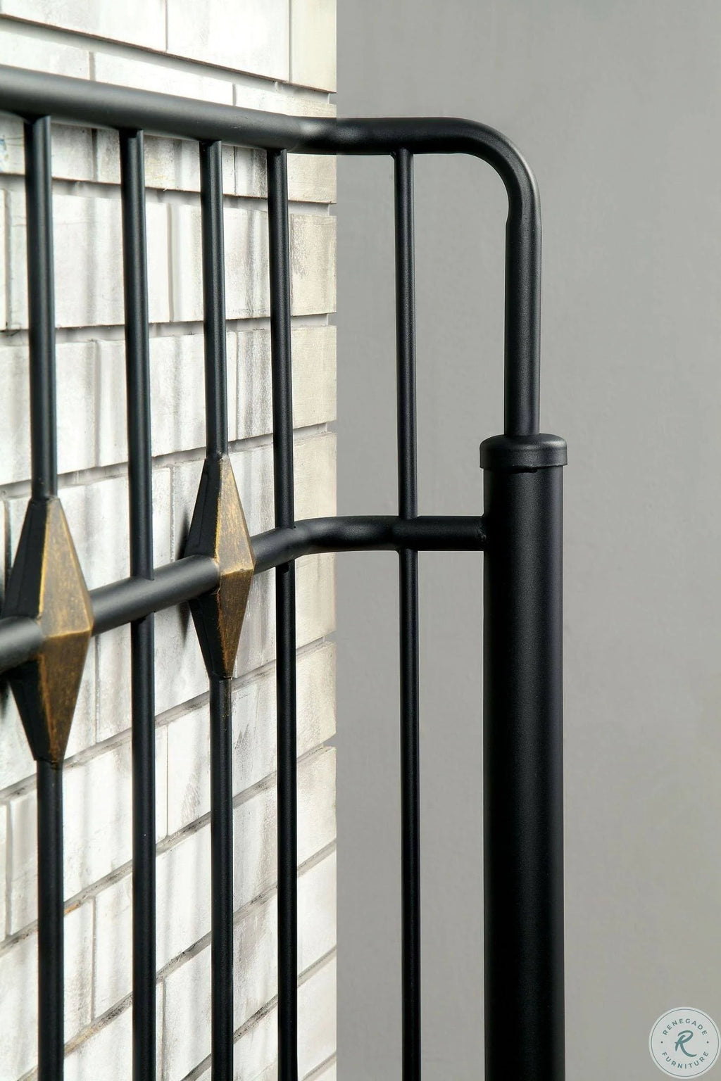 Black Queen Panel Bed D14617