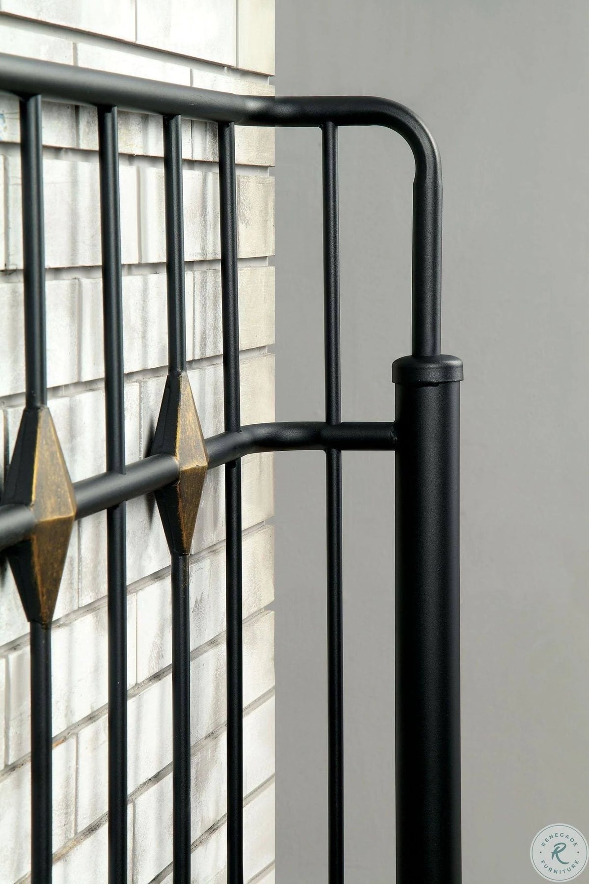Black Queen Panel Bed D14617