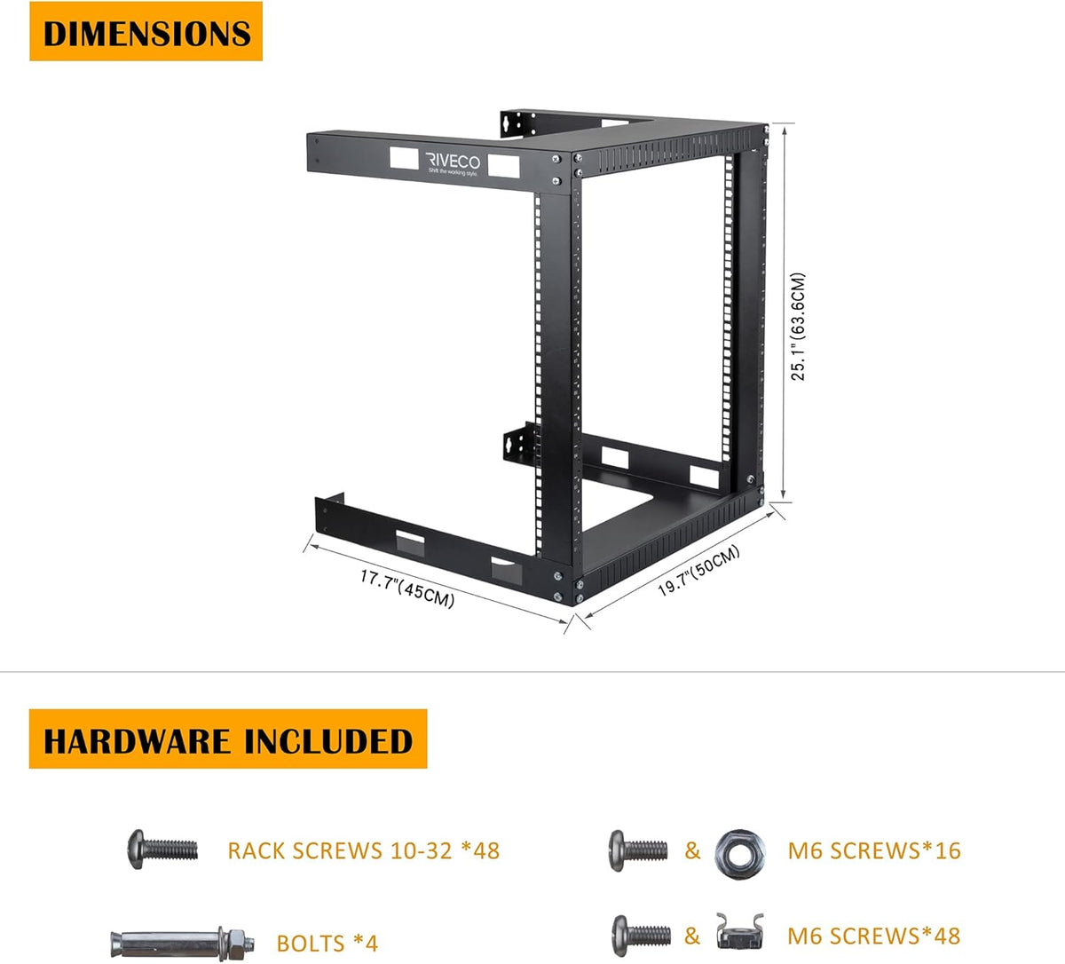 12U 19 Wall Mount Server Rack Black W12879