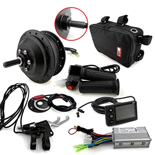 Black Brushless Hub Motor Bicycle Electrified Conversion Kit V920