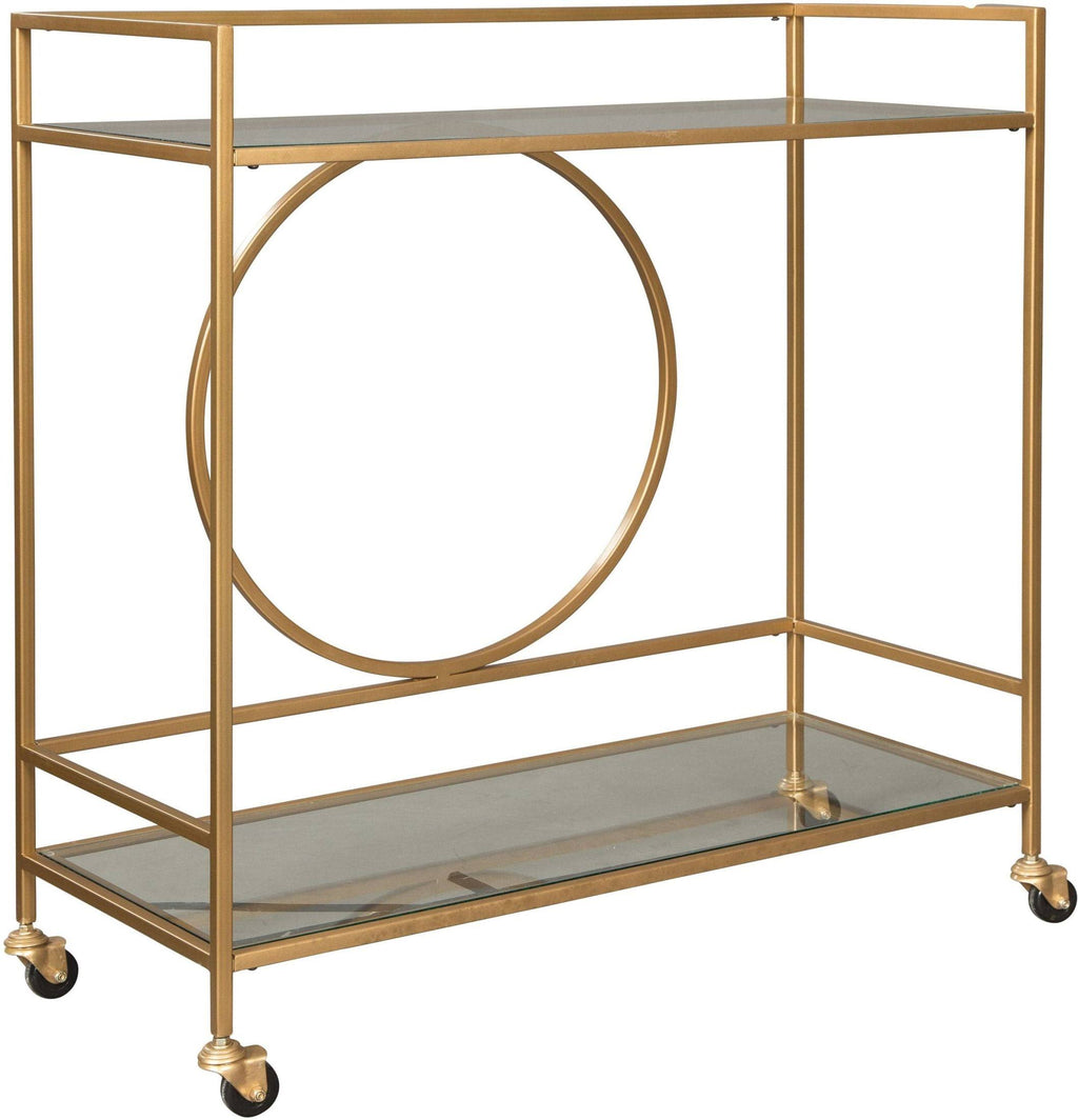 Antique Gold Finish Bar Cart G122241