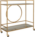 Antique Gold Finish Bar Cart G122241