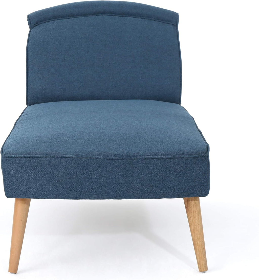 Navy Blue Fabric Chaise Lounge N9177