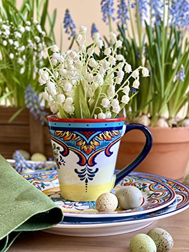 16 Piece Dinnerware Set, Service for 4, Multicolor P508