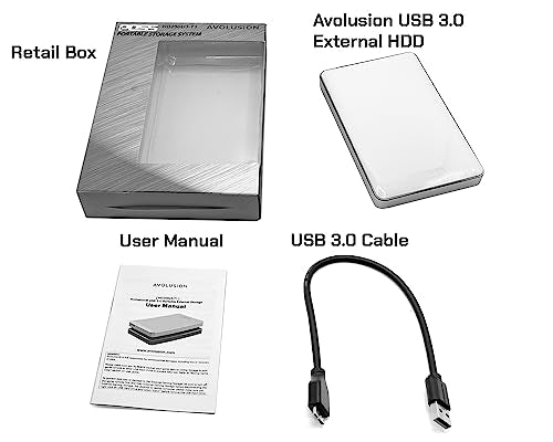 1TB USB 3.0 Portable External Hard Drive (White) N315809