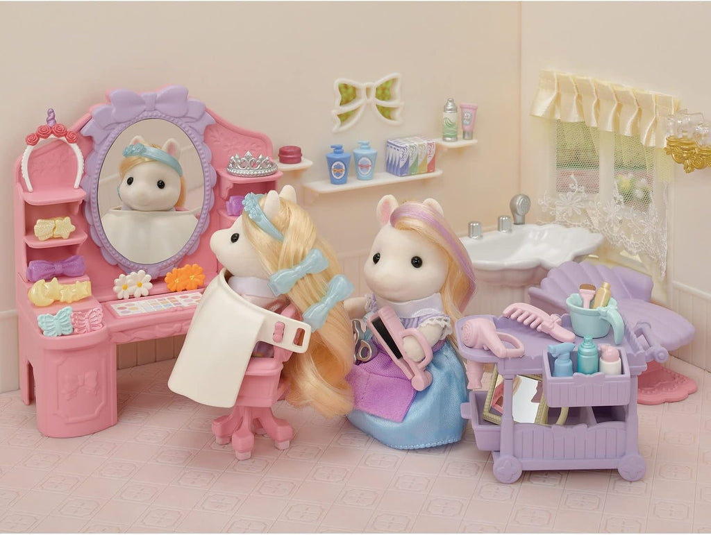 Pony's Hair Stylist Set Dollhouse Playset with Figure and Accessories W397499