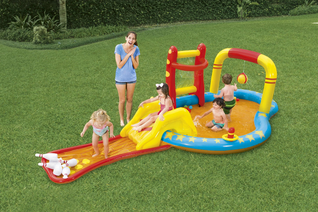 Inflatable Play Pool Center with Slide E2037