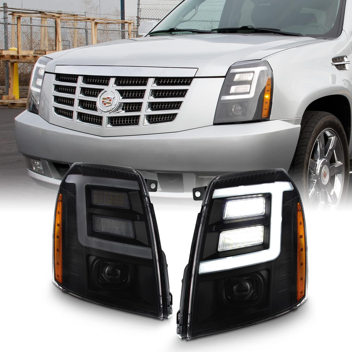 Black Housing Projector Headlight F5782