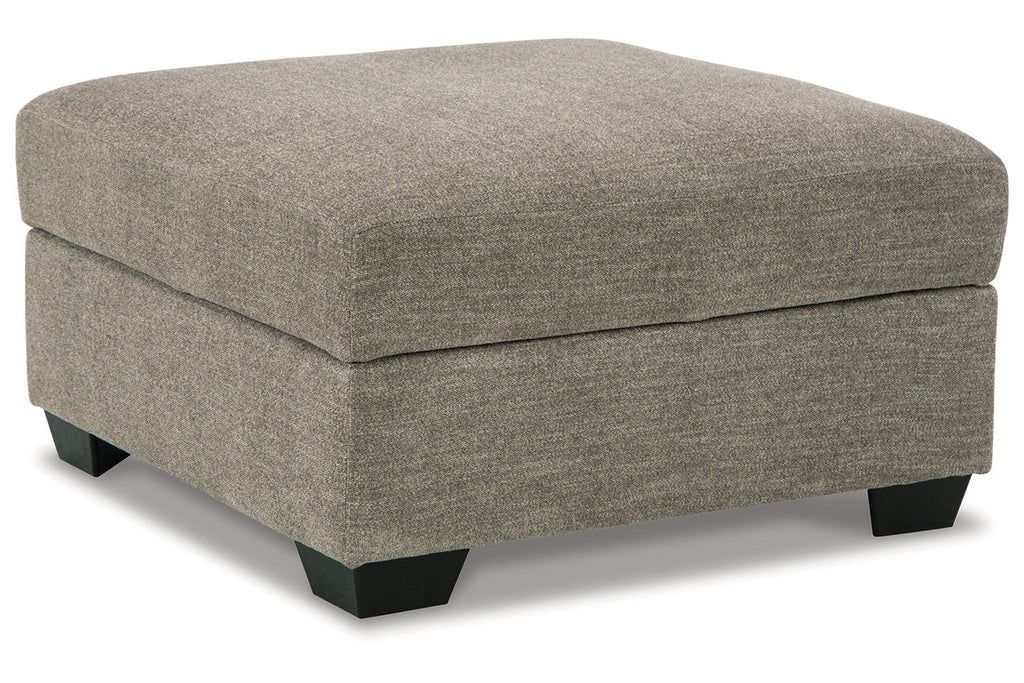 Fabric Ottoman with Storage in Gray & Black G447