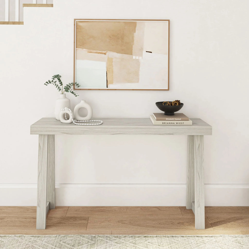White Sand Wirebrush Console Table U853